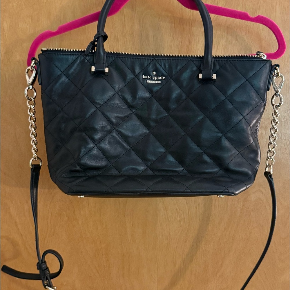Kate Spade Black Quilted Shoulder Bag